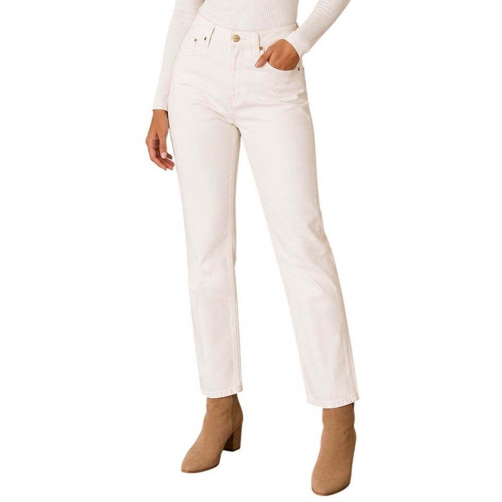 Frame‎ White Le High Straight Leg Denim Jeans Women's 32